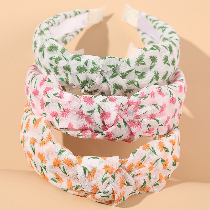 

3pcs Knot Hair Hoop, Multicolor