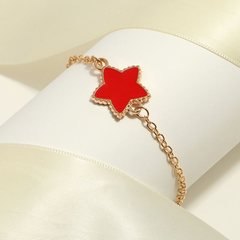 

Star Decor Bracelet, Red