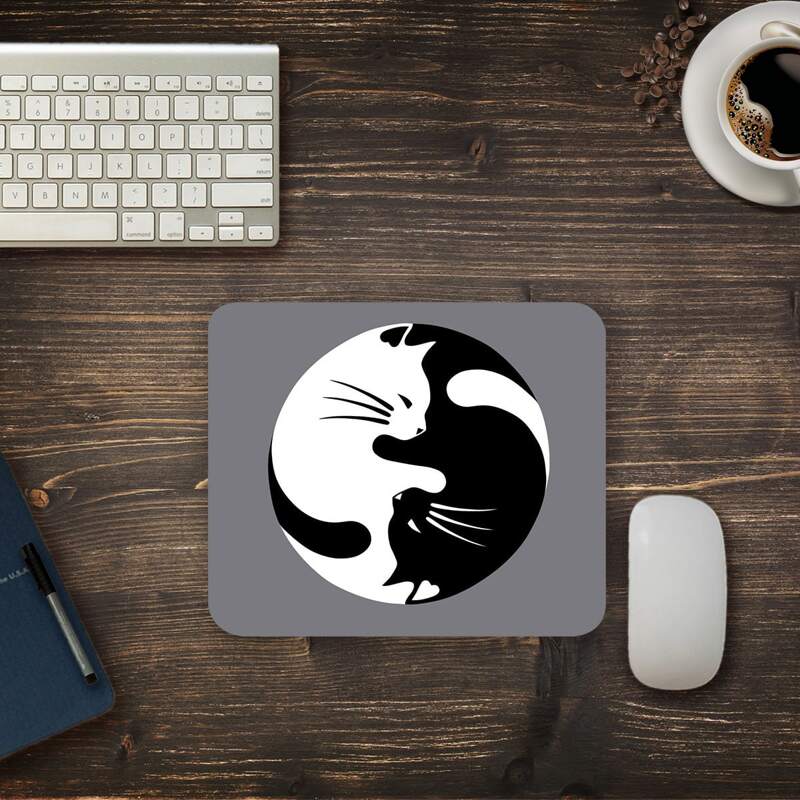 

Cat Pattern Mouse Pad, Grey