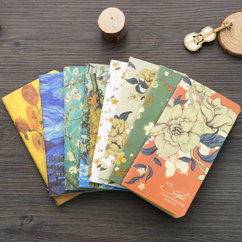 

1pc Oil Painting Pattern Random Notebook, Multicolor