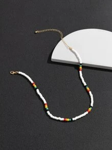 時尚流行男士串珠項鍊，適合珠寶禮物和時尚外觀 - 彩色 - 查看 4