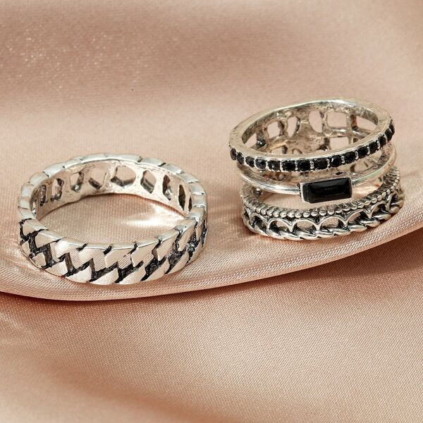 

2pcs Vintage Ring, Silver