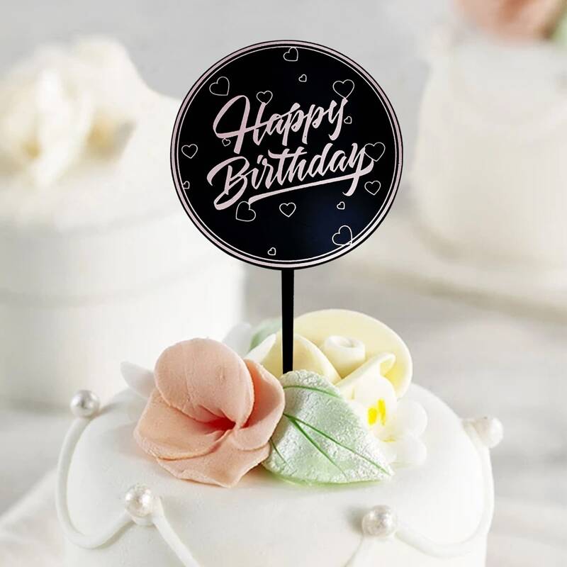 

1pc Slogan Graphic Birthday Cake Topper, Multicolor