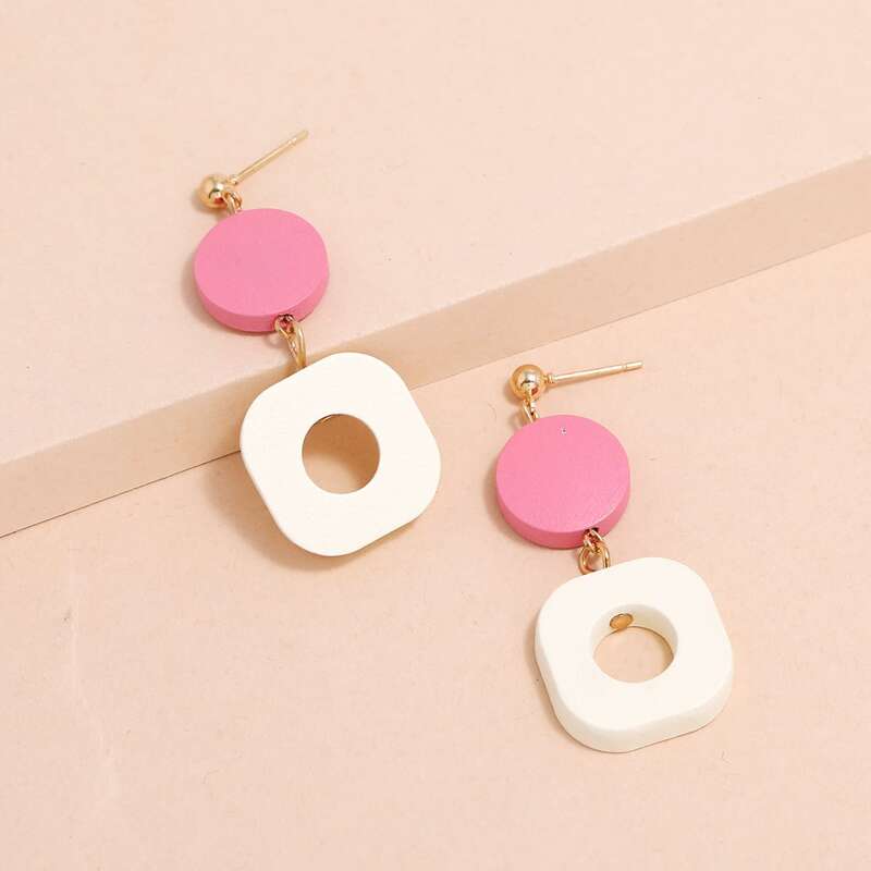 

Geo Drop Earrings, Multicolor