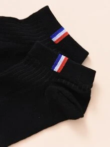 Calcetines A rayas - Negro - Ver 6