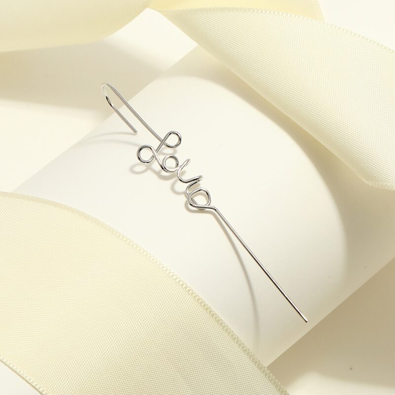 

1pc Letter Ear Cuff, Silver