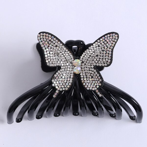 

Rhinestone Butterfly Decor Hair Claw, Black