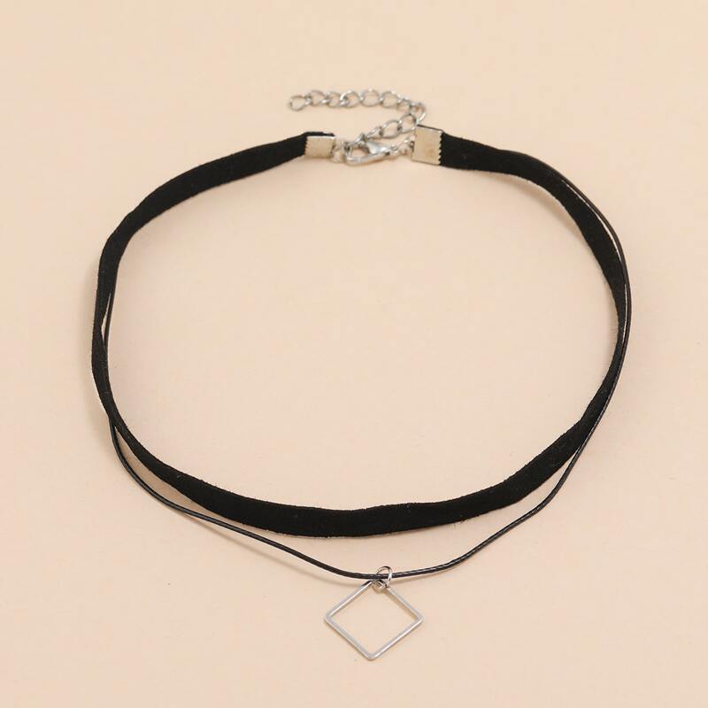 

Geo Charm Choker, Black