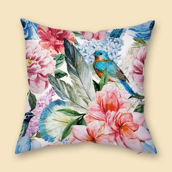 

Floral Pattern Cushion Cover Without Filler, Multicolor