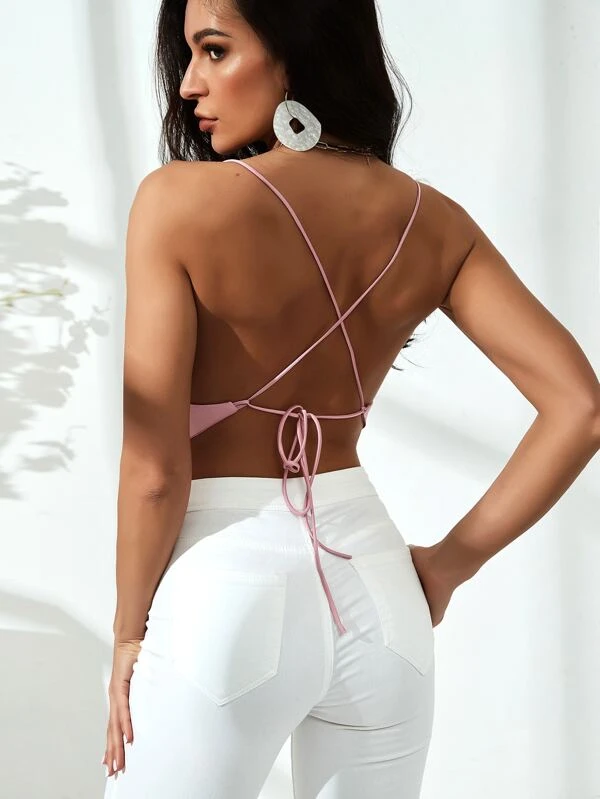 criss cross backless top