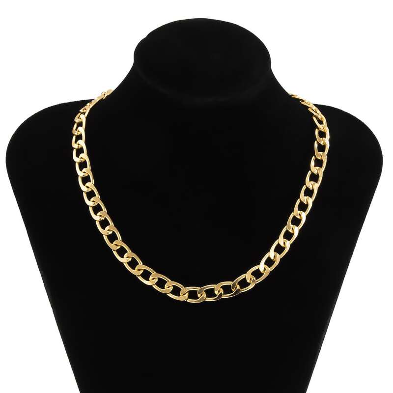 

1pc Simple Chain Necklace, Gold