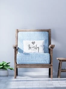 Funda De Almohada Lumbar Gráfica Con Eslogan, Funda De Cojín, Sin Relleno, Para Sofá/sala De Estar