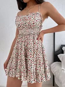 GENKIRA Đầm Hội Chữ thập Họa tiết hoa Boho - Nhiều màu - Xem 4