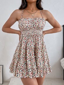 GENKIRA Đầm Hội Chữ thập Họa tiết hoa Boho - Nhiều màu - Xem 5
