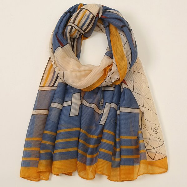 

Plaid Print Scarf, Multicolor