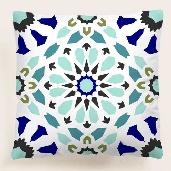 

Graphic Print Cushion Cover Without Filler, Multicolor