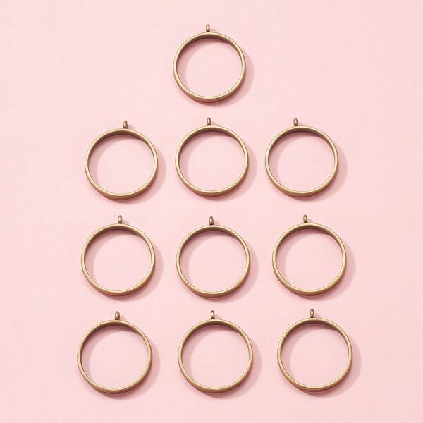 

10pcs Round DIY Jewelry Accessory, Bronze