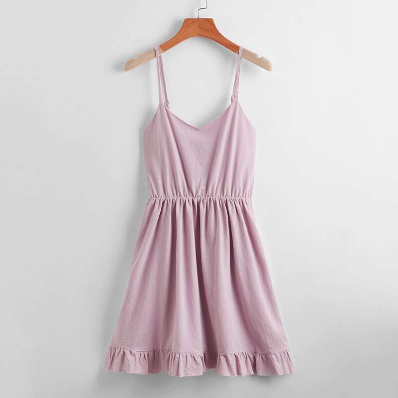 

Solid Cami Dress, Lilac purple