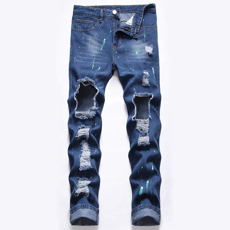

Guys Ripped Jeans, Medium wash