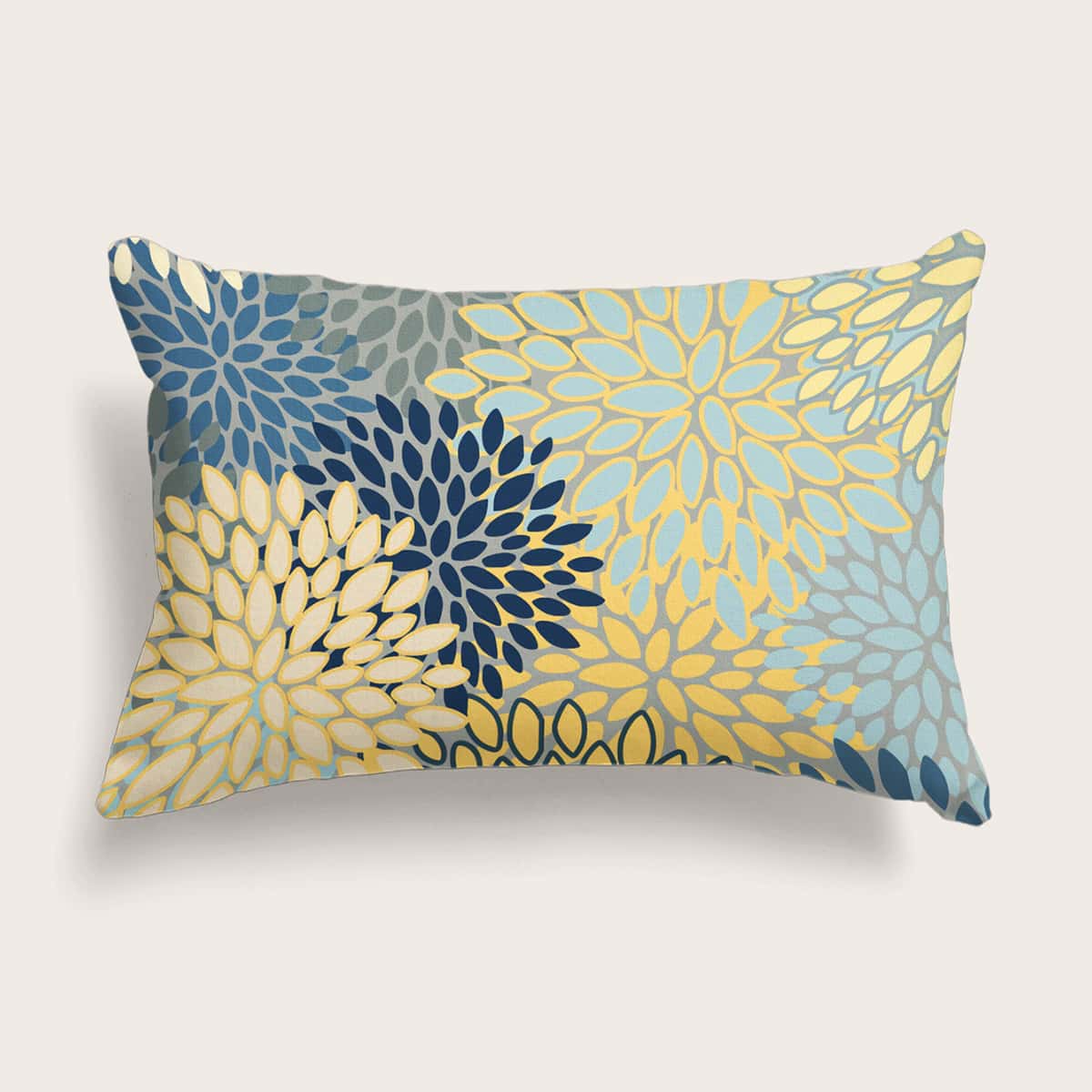 

1pc Leaf Print Pillow Cover Without Filler, Multicolor