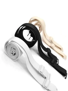 Women Casual Comfy Fabric Plain Bra Strap Replacements Multicolor Slight Stretch - Multicolor - View 2