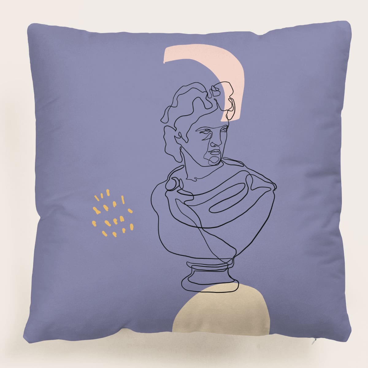 

1pc Figure Graphic Pillow Cover Without Filler, Multicolor