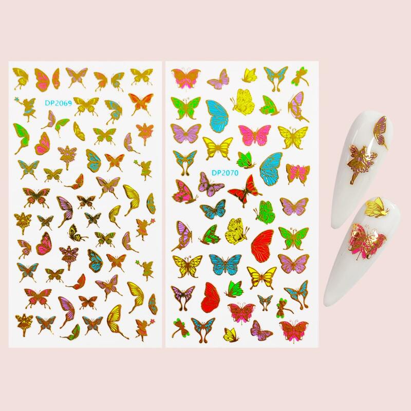 

2sheets Butterfly Nail Art Sticker, Multicolor