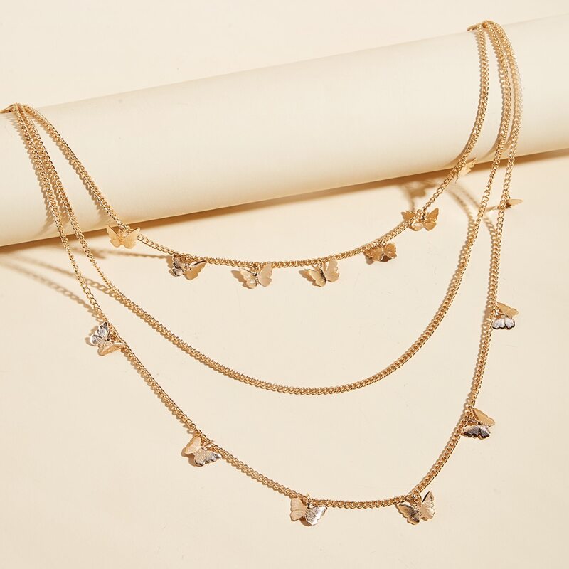 

Butterfly Decor Pant Chain, Gold