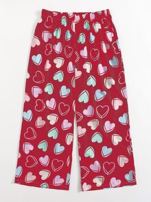 Pantalones de dormir con corazón - Rojo - Ver 2