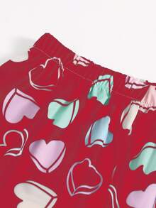 Pantalones de dormir con corazón - Rojo - Ver 4