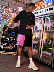 Manfinity RebelGame Men Fire Print Tee - Black - View 2