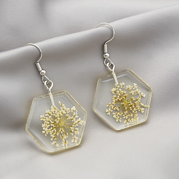 

Flower Decor Drop Earrings, Yellow