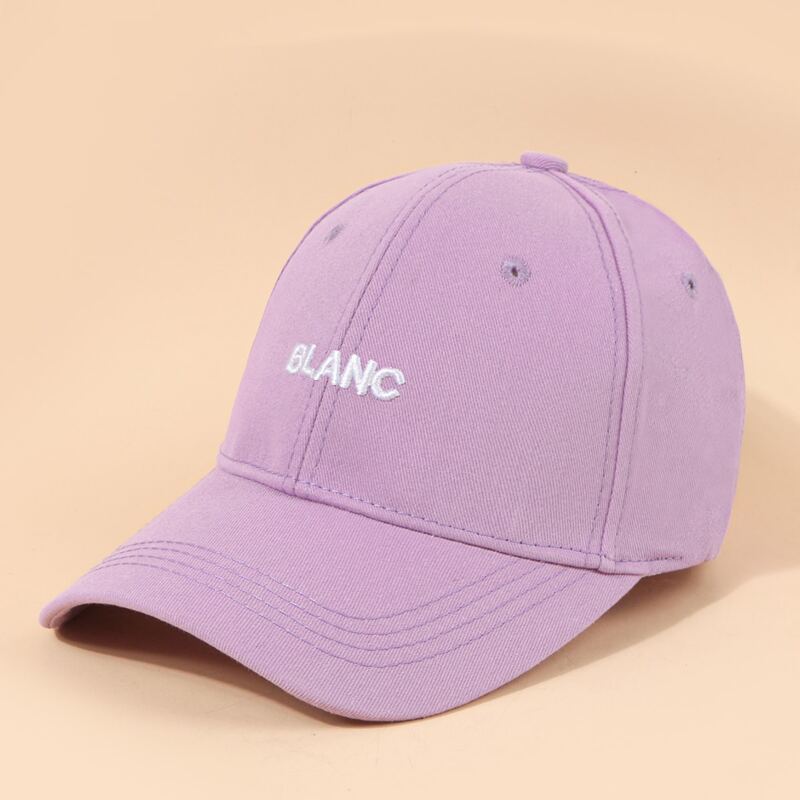 

Letter Graphic Embroidery Baseball Cap, Lilac purple
