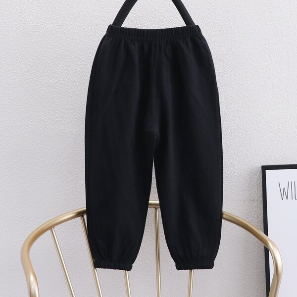 

Toddler Girls Solid Tapered Pants, Black