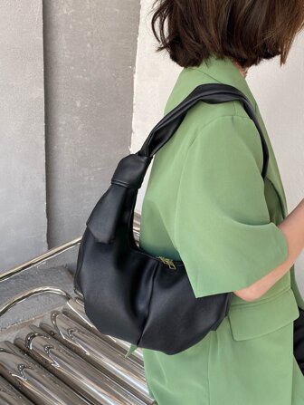 Ruched Hobo Bag