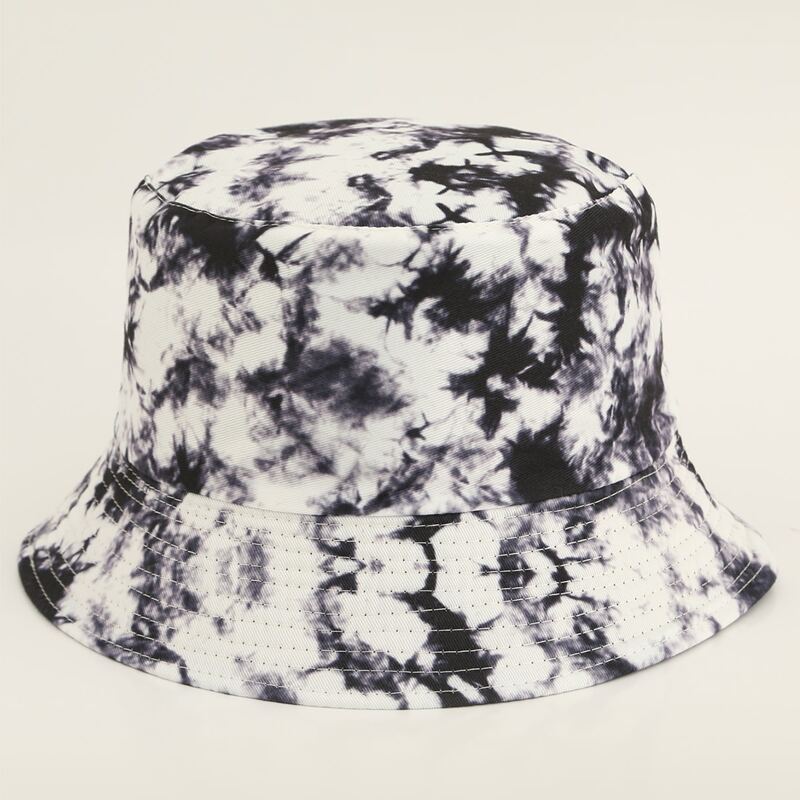 

Marble Print Bucket Hat, Black and white