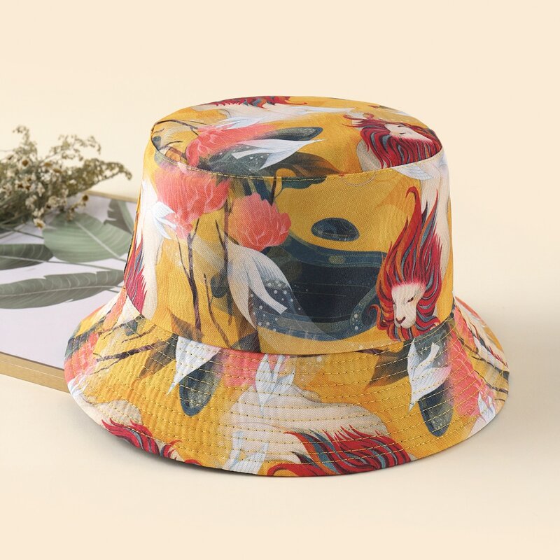 

Graphic Reversible Bucket Hat, Multicolor