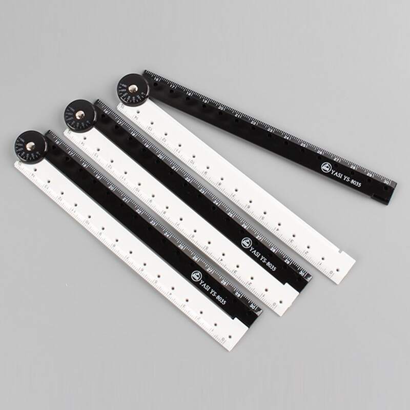 

1pc Folding Ruler, Black and white