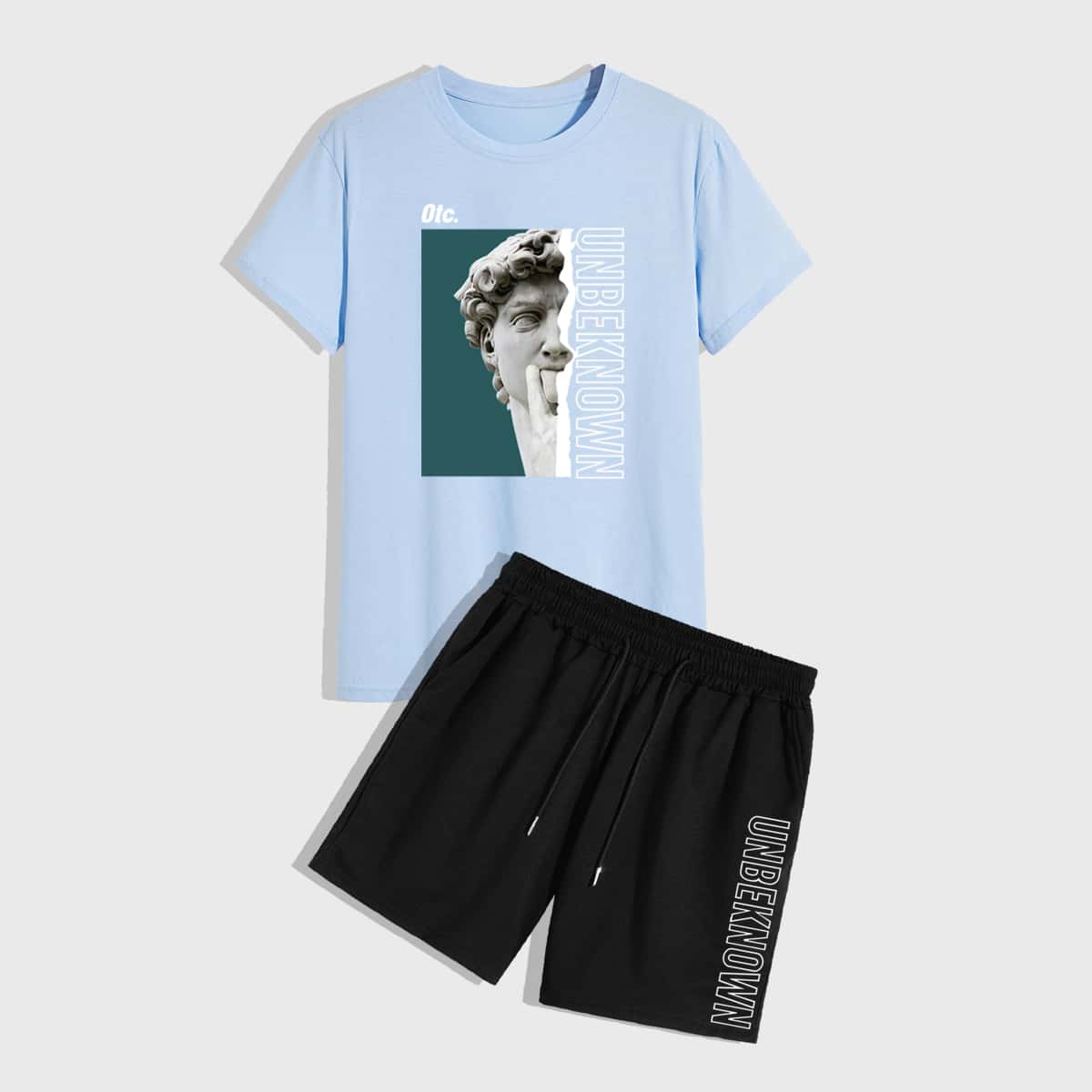 

Guys Figure And Letter Graphic Tee & Shorts, Multicolor