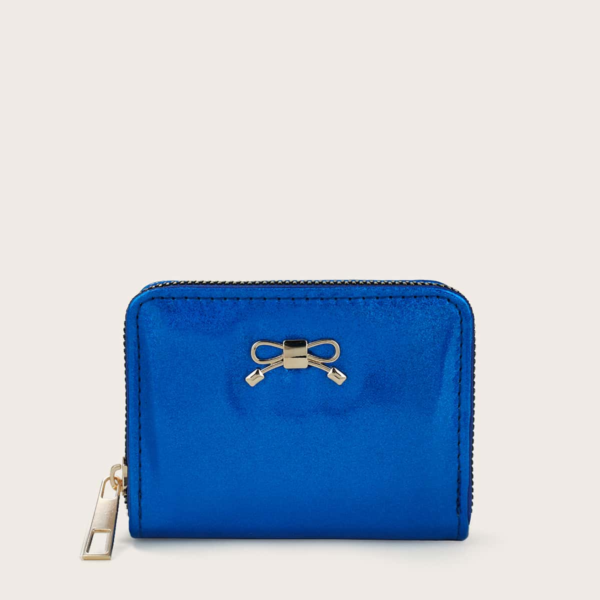 

Bow Zip Around Purse, Royal blue