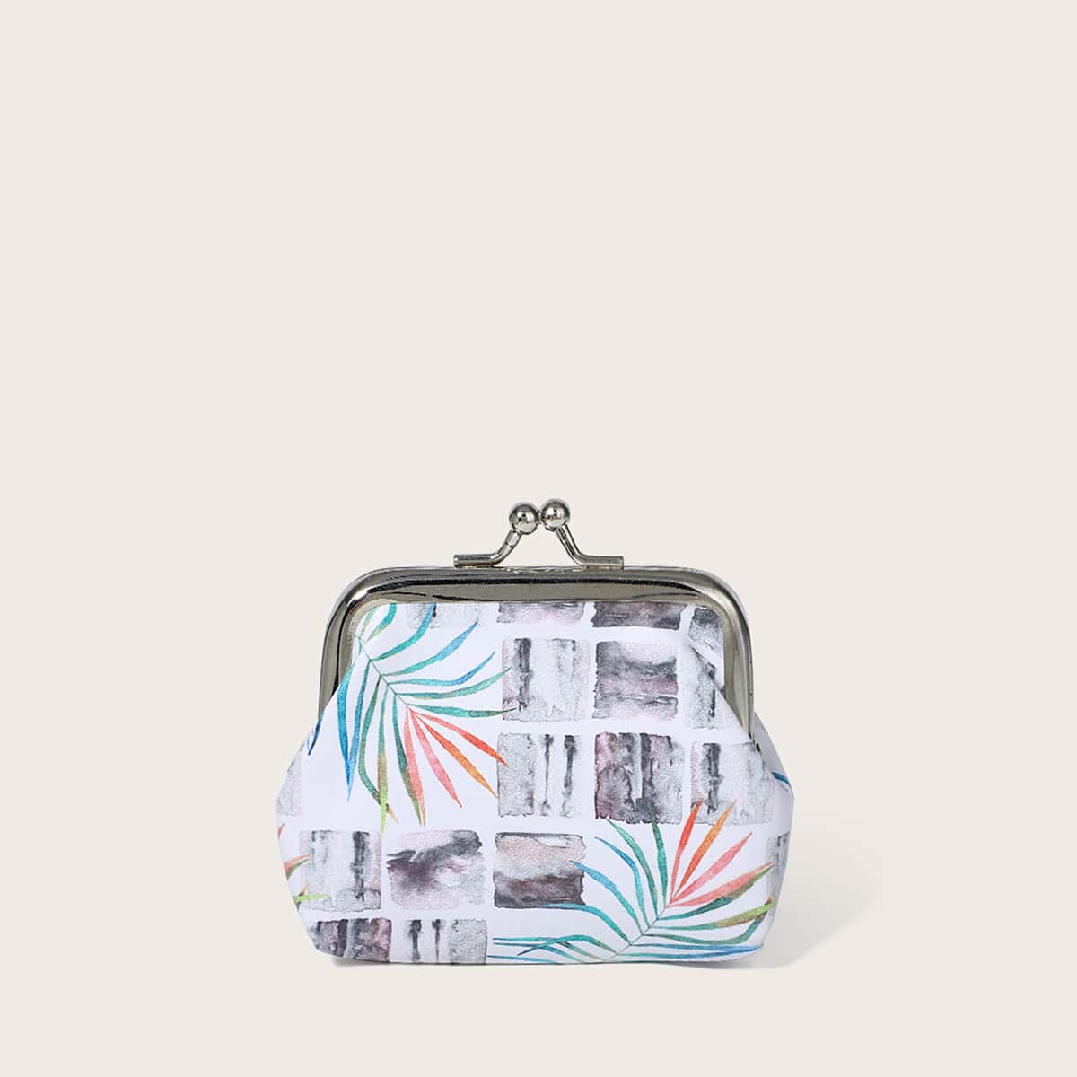 

Graphic Kiss Lock Coin Purse, Multicolor