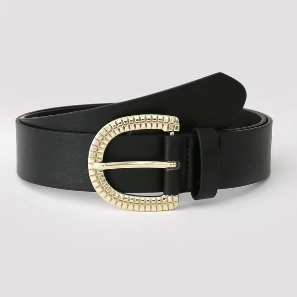 

Metal Buckle Belt, Black
