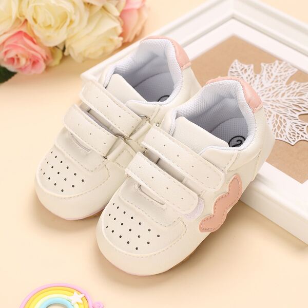 

Baby Boy Perforated Detail Velcro Strap Sneakers, Beige