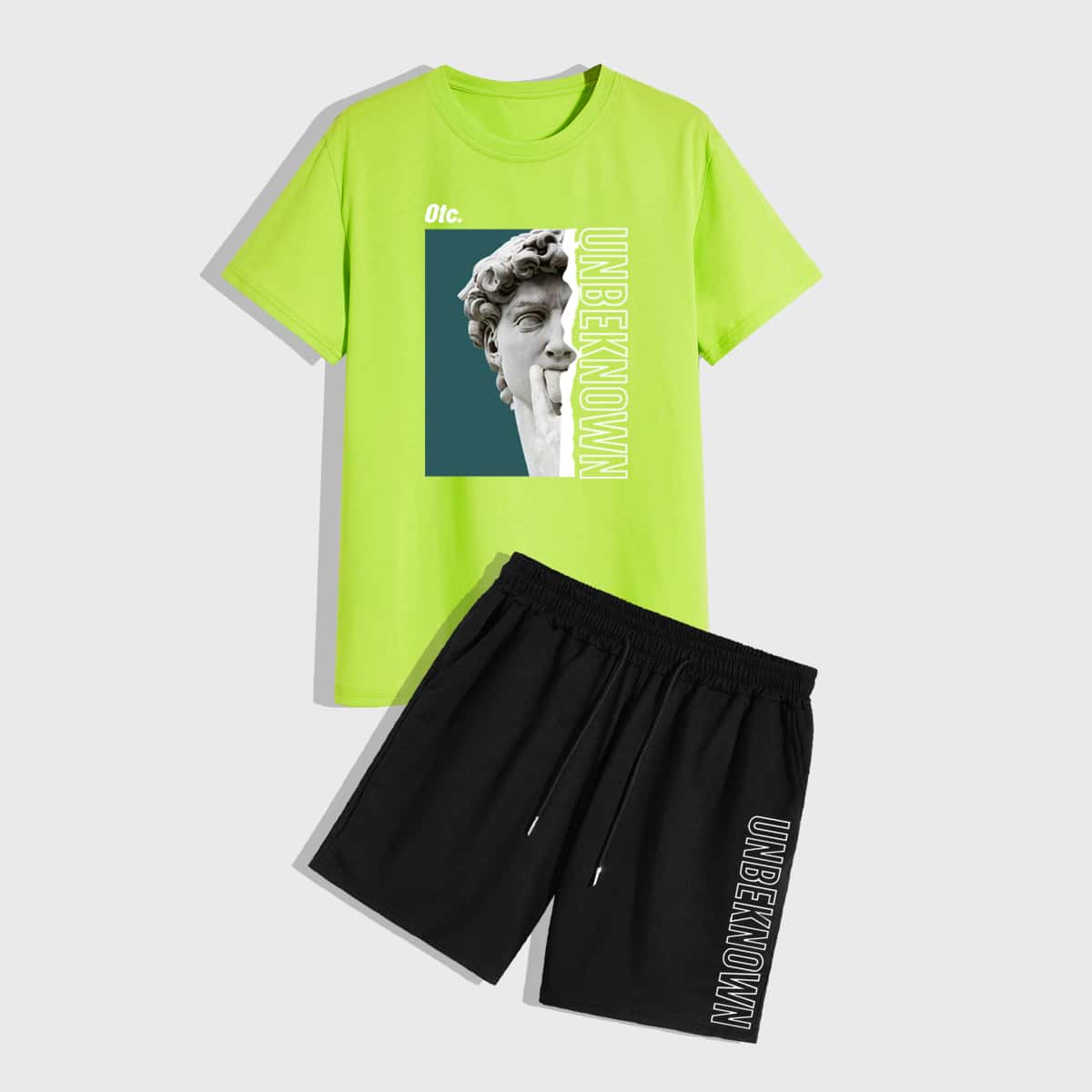 

Guys Figure And Letter Graphic Tee & Shorts, Multicolor