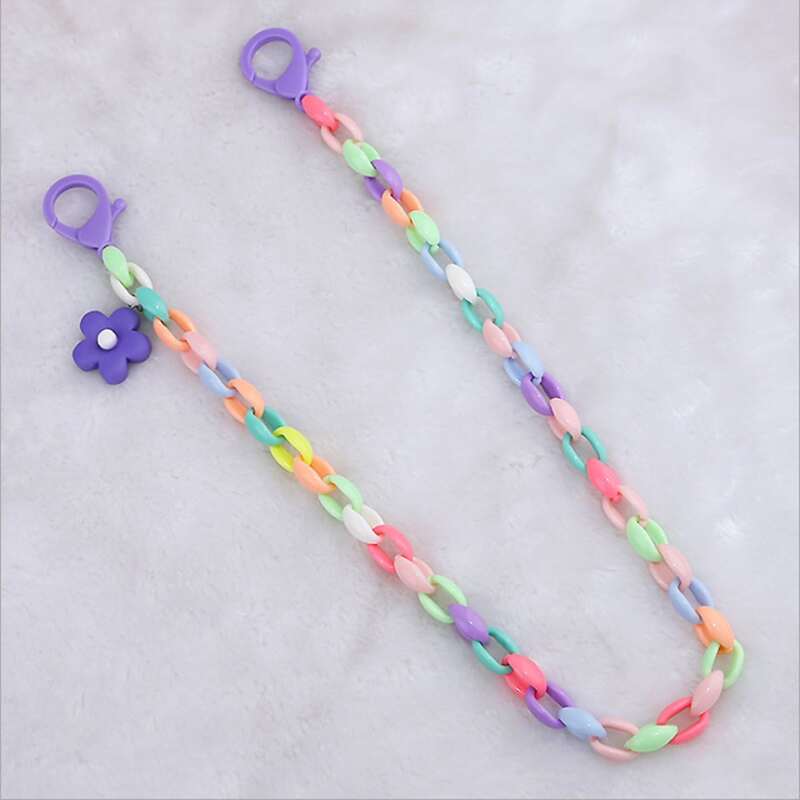 

2pcs Flower Decor Face Mask Chain, Multicolor