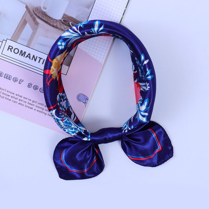 

Floral Pattern Bandana, Navy blue