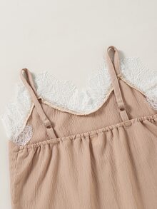 Top de tirantes ribete con encaje - Rosa vieja - Ver 3