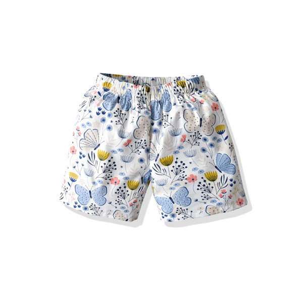 

Toddler Girls Floral And Butterfly Print Shorts, Multicolor