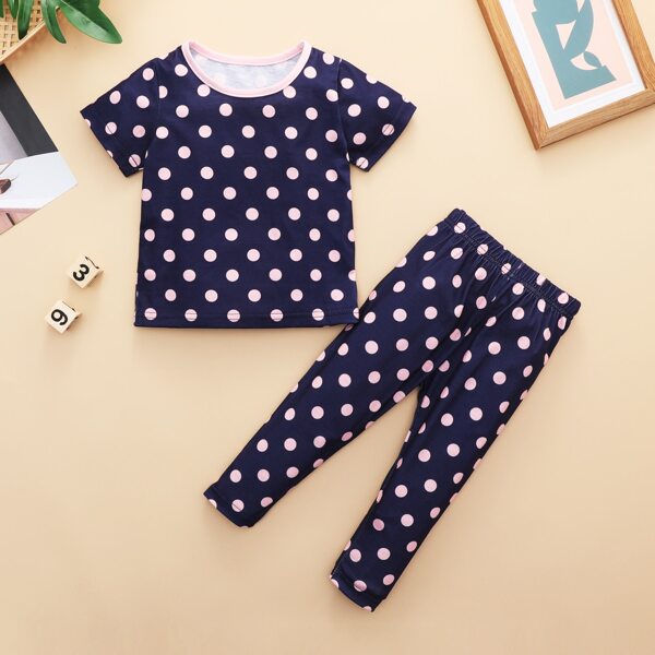 

Baby Polka Dot Tee & Leggings, Navy blue