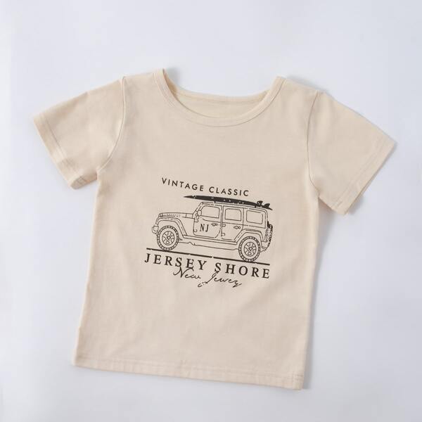 

Toddler Boys Slogan Graphic Tee, Apricot